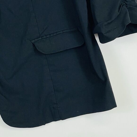 Torrid Black Ruched Half Sleeve Stretch Ponte Blazer Jacket Women's 3 3X - Picture 4 of 9